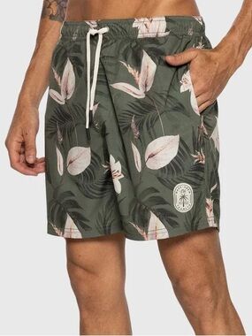 NWOT Men’s TeamLTD Floral Print Swim Shorts Size Large